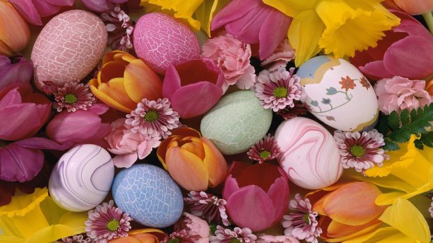 Fancy Easter Eggs Widescreen Wallpaper.