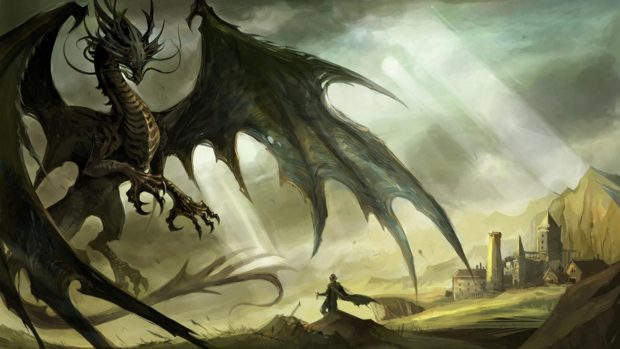 Fantasy dragon wallpaper free.