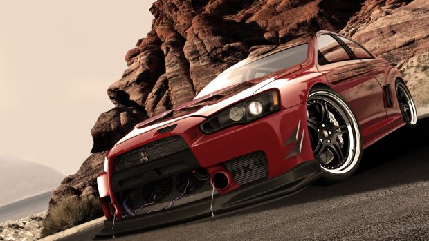 Fast And Furious Animated Mitsubishi Lancer P HD Wallpapers.