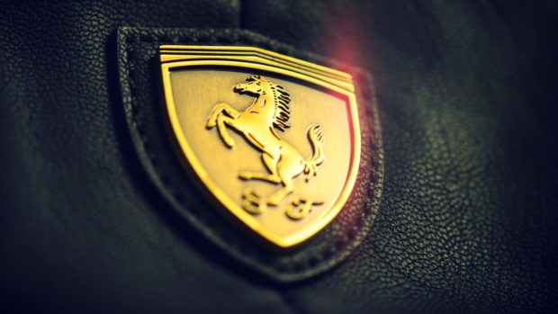 Ferrari logo wallpapesr hd 1080p black and gold.