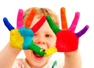 Finger kids painting hd desktop wallpaper.