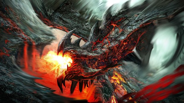 Fire Lava Dragon Wallpapers Fantasy Desktop.