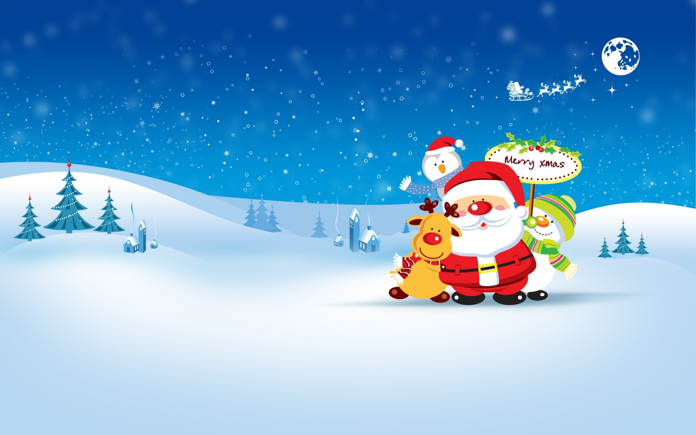 Funny Christmas Wallpaper by Maquita