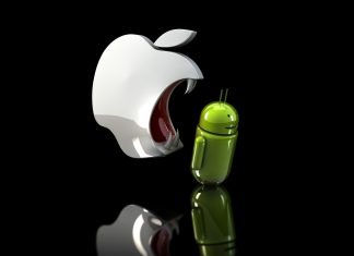 Funny Apple And Android Broken Wallpaper HD.
