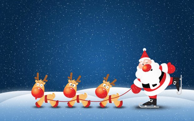 Funny Christmas Santa Wallpaper.