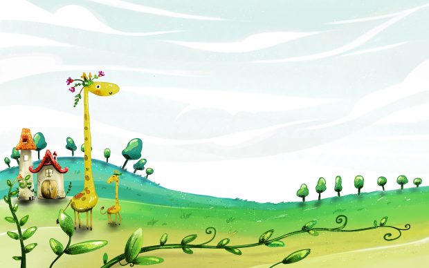 Giraffe Desktop Cartoon HD Wallpapers.
