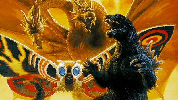 Godzilla Mothra and King Ghidorah Wallpaper HD.