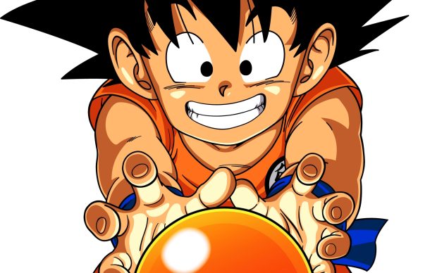 Goku cartoon widescreen high definition wallpaper.