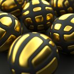 Golden Black 3D Sphere Wallpapers.