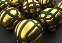 Golden Black 3D Sphere Wallpapers.