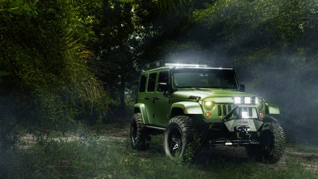 Green jeep widescreen wallpaper hd.