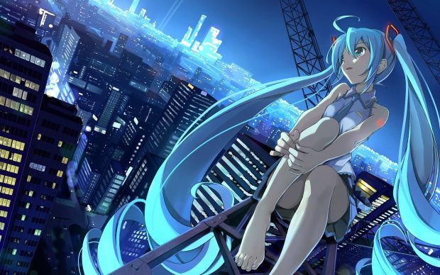 High Resolution Hatsune Miku Vocalloid Wallpaper.