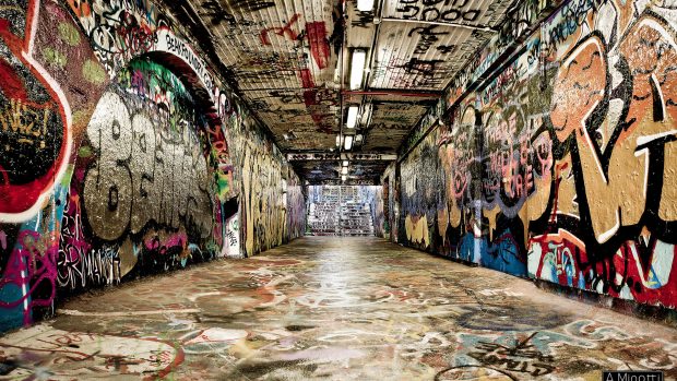 Hip Hop Graffity in The Wall Background Wallpaper.