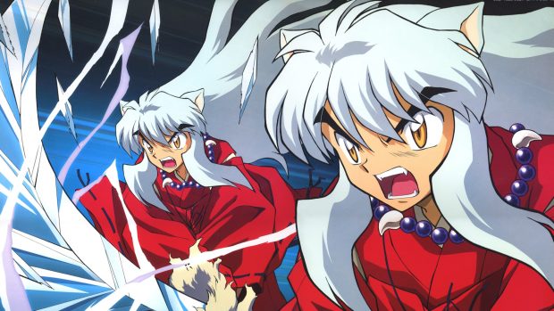 Inuyasha Girl Ears Scream Kick Sword Photo.