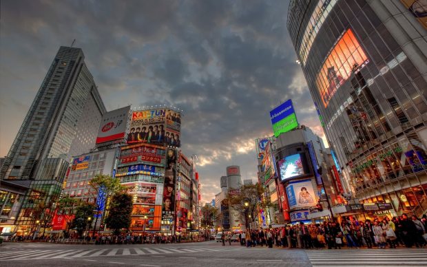 Japan Night City Wallpaper.