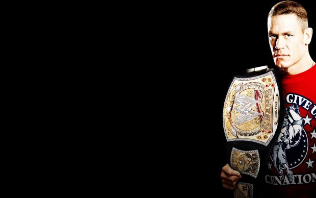 Jhon cena with title belt wallpaper.