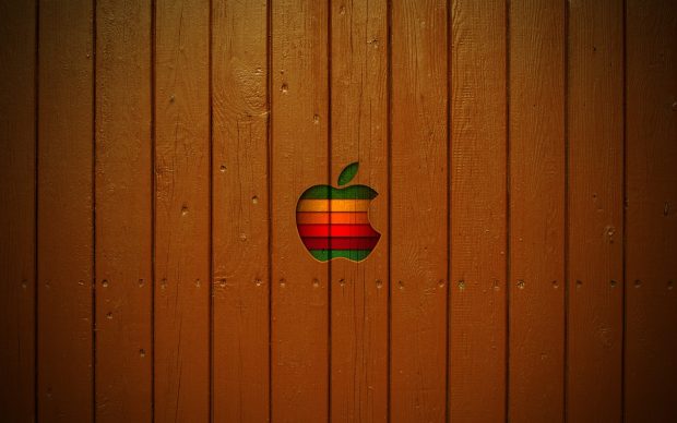 Macbook Air Wood Logo Wallpapers.