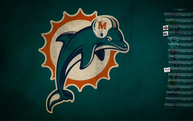 Miami Dolphins Logo Wallpaper  PixelsTalk.Net