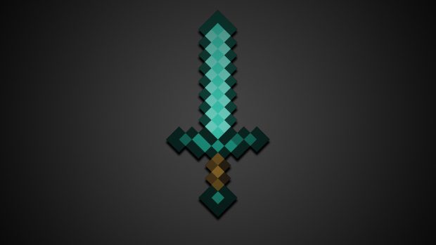 Minecraft Diamond Sword HD Wallpaper.