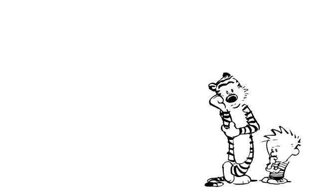 Minimalistic calvin and hobbes hd wallpaper.