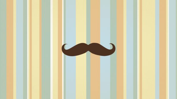 Mustache Retro Wallpaper.