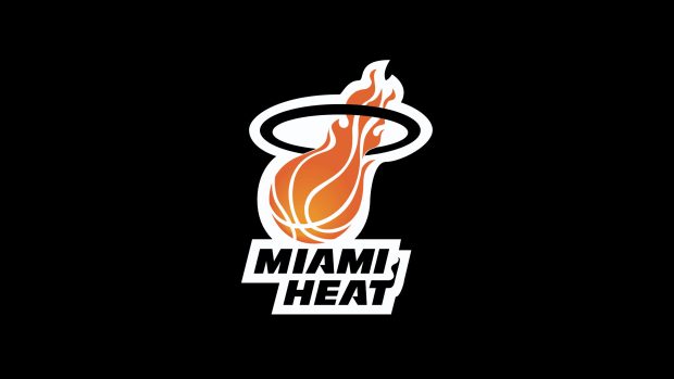 NBA miami heat team logo black wallpapers.