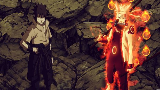 Naruto and Sasuke wallpaper background.