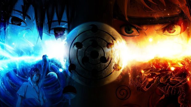 Naruto fire and ice hd anime wallpaper.