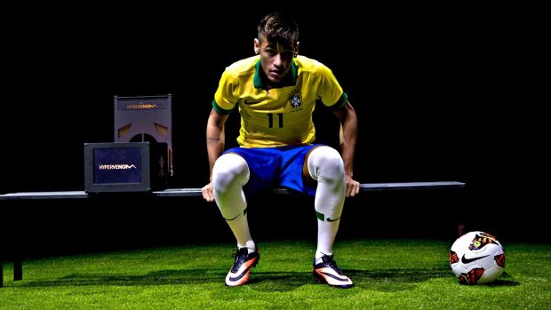 Neymar nike hypervenom hd brazil kit wallpaper.