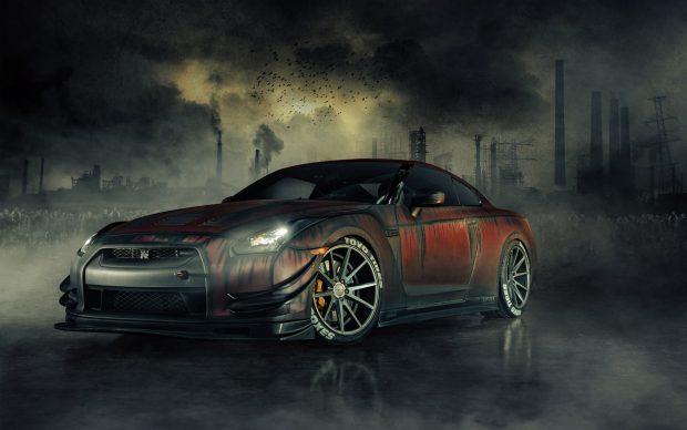 Nissan gtr r35 zombie killer wide photos.