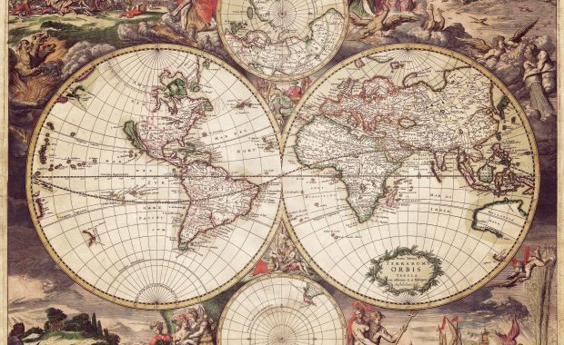 Old earth map wallpaper HD.