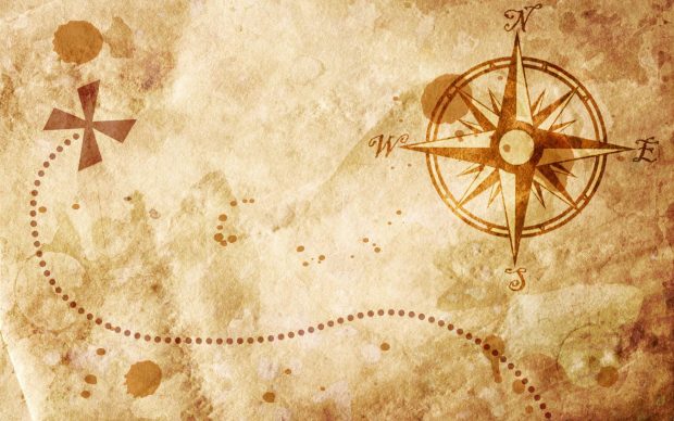 Old map with a compass on it wallpapers HD.