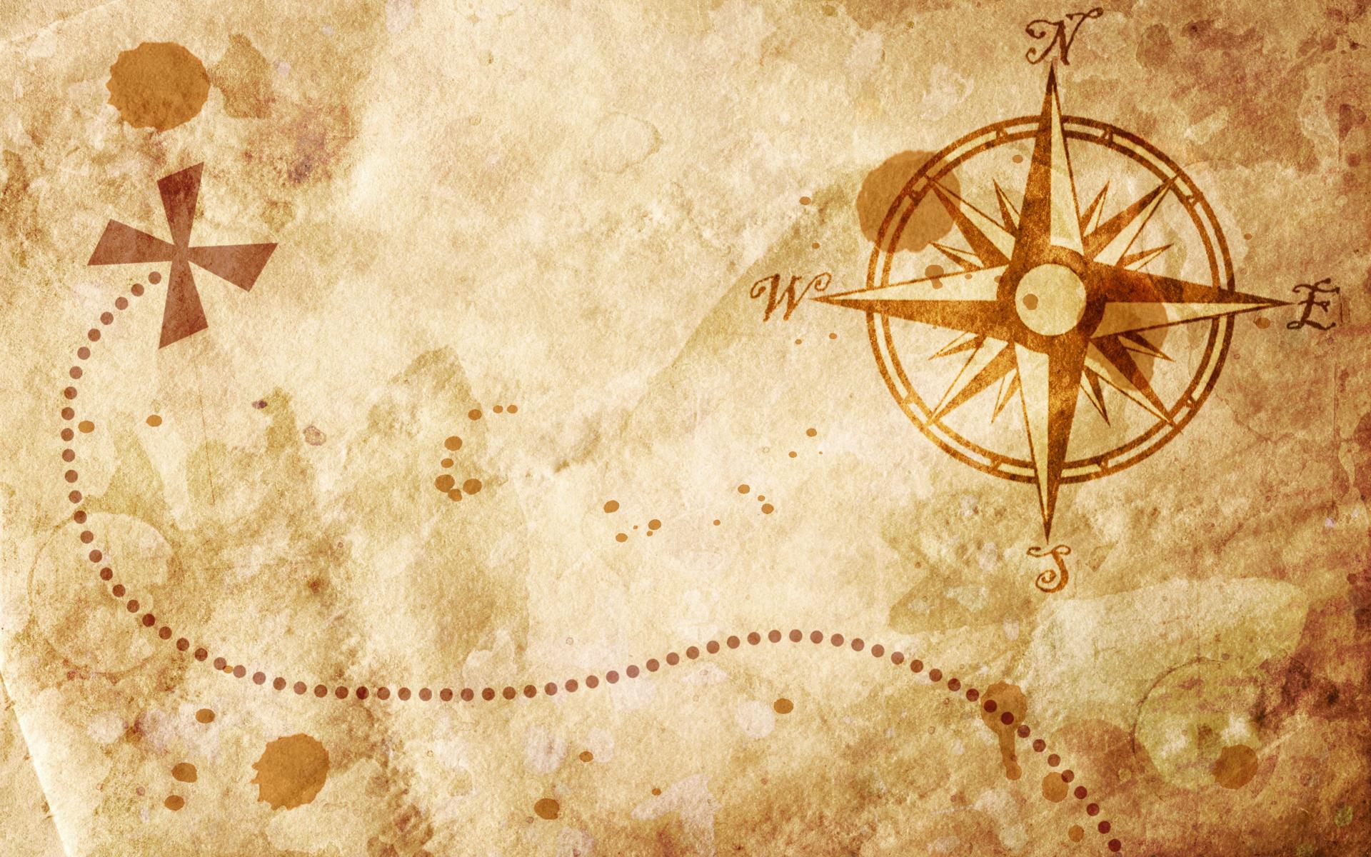 Old map with a compass on it wallpapers HD