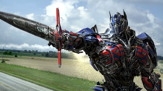 Optimus Prime Sword Close Up In Transformers 4 Wallpaper.