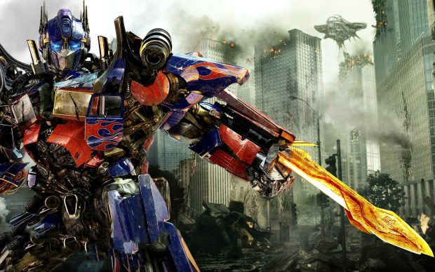 Optimus prime in transformers 3 wide.