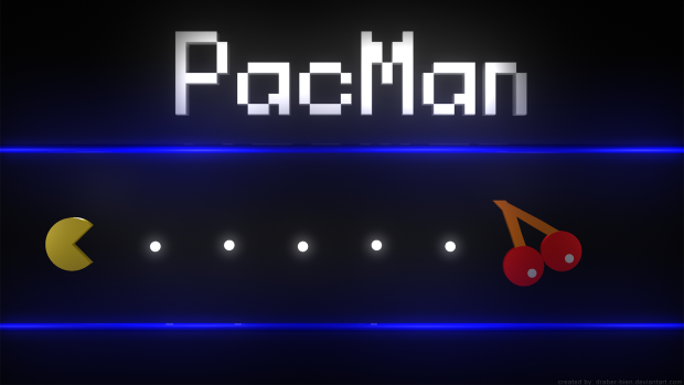 PacMan 3d render wallpaper 1920x1080 by Draber Bien.