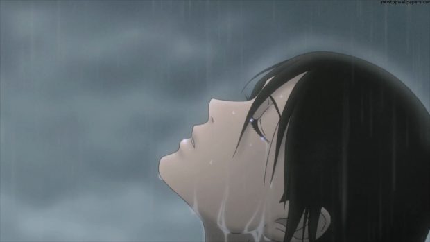 Photo anime rain wallpapers emo girl alone.