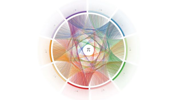 Pi colors data inverted mathematics wallpaper.