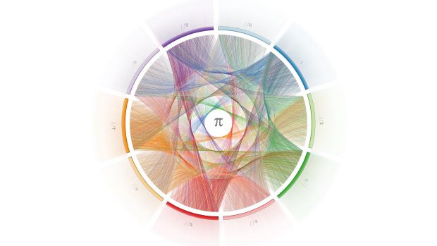 Pi colors data inverted mathematics wallpaper.