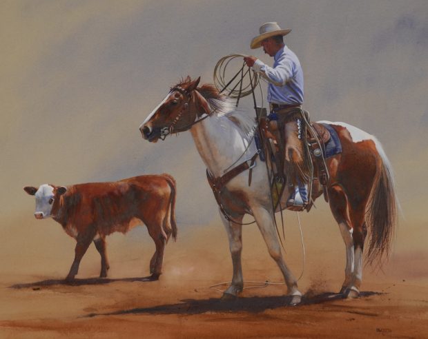 Pictorial art Horses Cowboy John Fawcett.