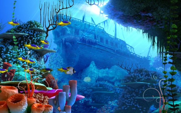 Pirates pirate fantasy ship fish ocean underwater images 2560x1600.