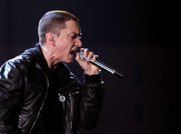 Eminem performs "I Need A Doctor" at the 53rd annual Grammy Awards in Los Angeles