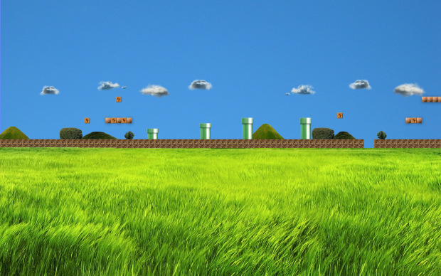 Realistic Super Mario Bros 1 first stage Wallpaper by trollkarl3.