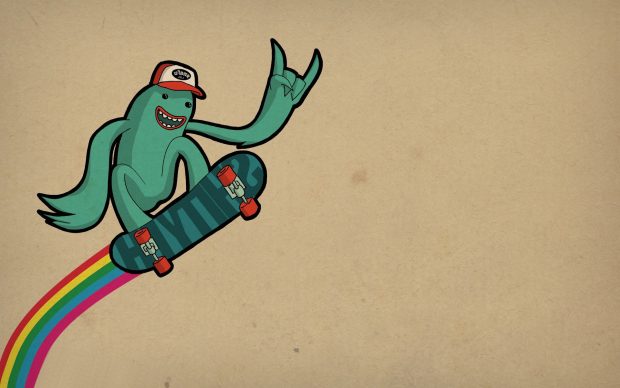 Skateboarding Frog Backgrounds.