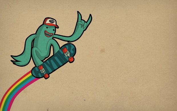 Skateboarding Frog Backgrounds.