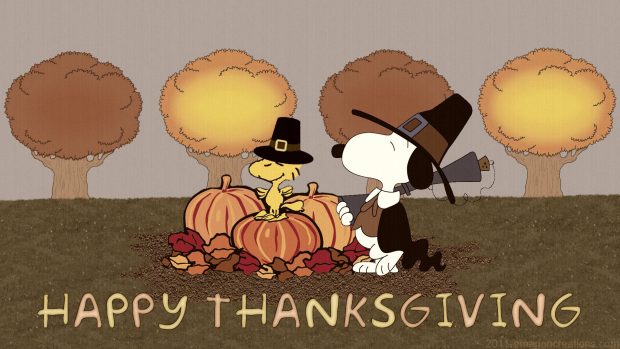 Snoopy Thanksgiving HD Wallpaper.