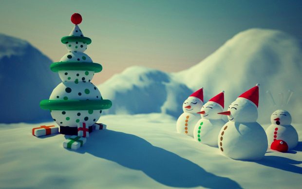 Snowman Merry Christmas HD Wallpapers Free.