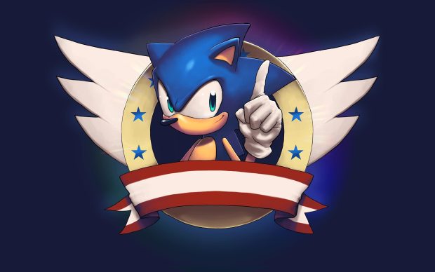 Sonic The Hedgehog Cool Logo HD Wallpaper.