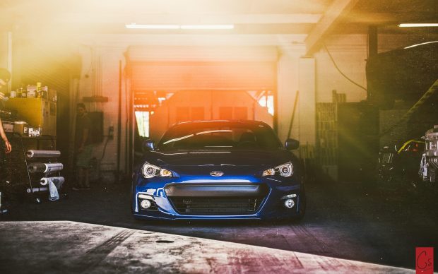 Subaru Brz Car in Garage Wallpaper.