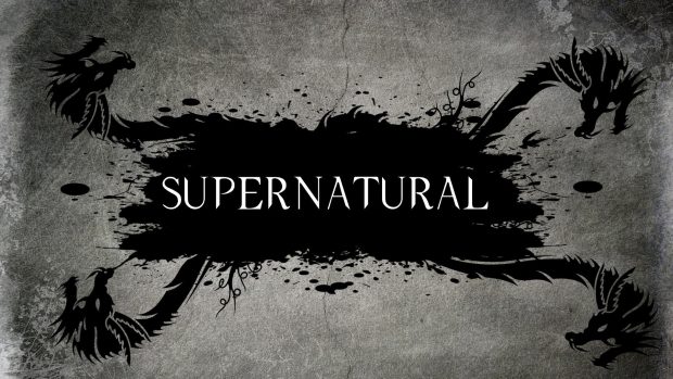Supernatural Dragon Logo HD Wallpaper.